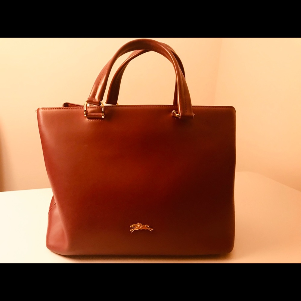 Beautiful leather red handbag